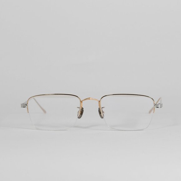 Cartier CT0262OA Gold & Silver Semi-Rimless Rectangle Eyeglasses 55-21-145 - Picture 1 of 15